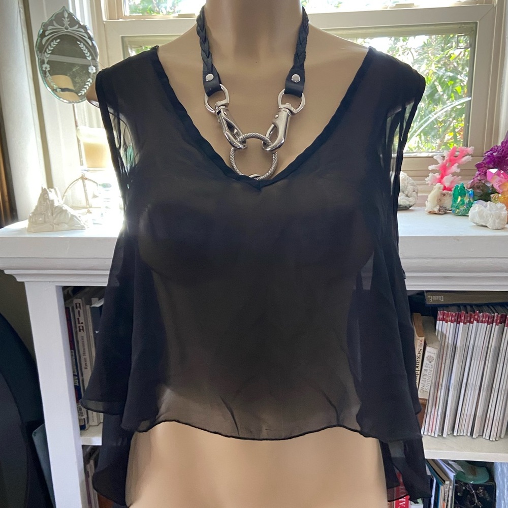 Sheer black top